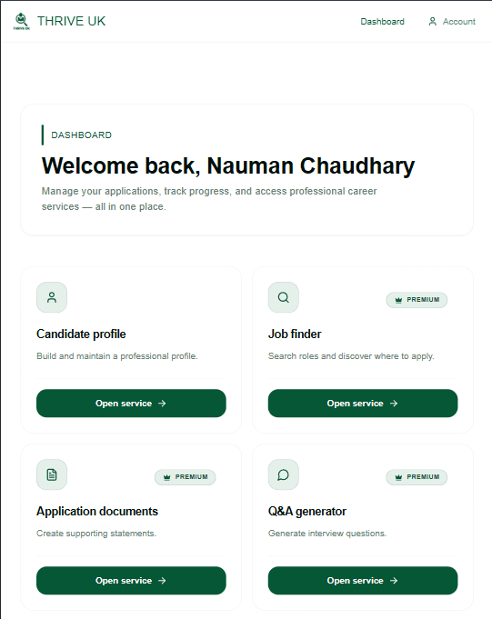 AI jobs application and interview preparation plateform screenshot 2